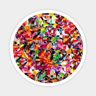 Rainbow Sunshine Geometric Magnet